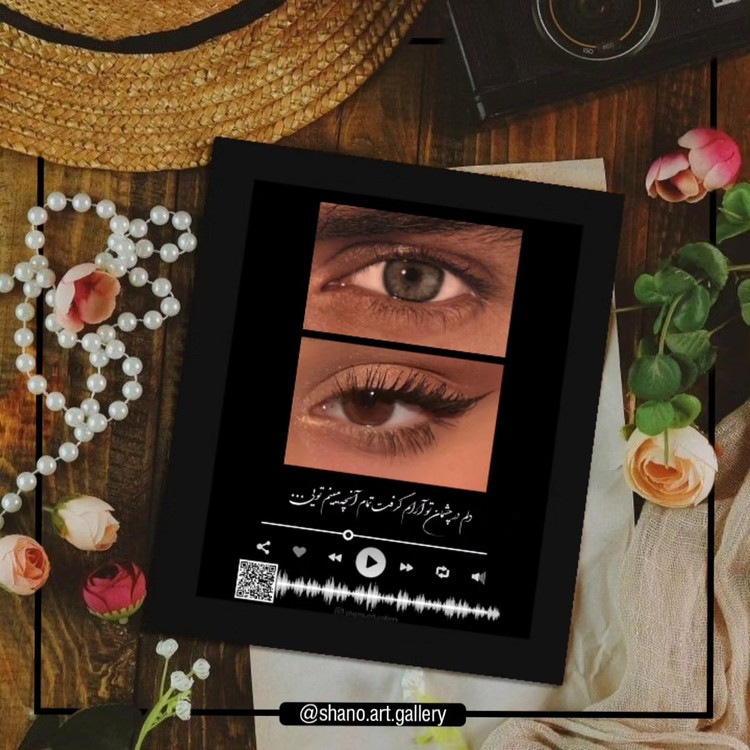 تابلو کلاژ و چیدمان عکس-طرح چشم