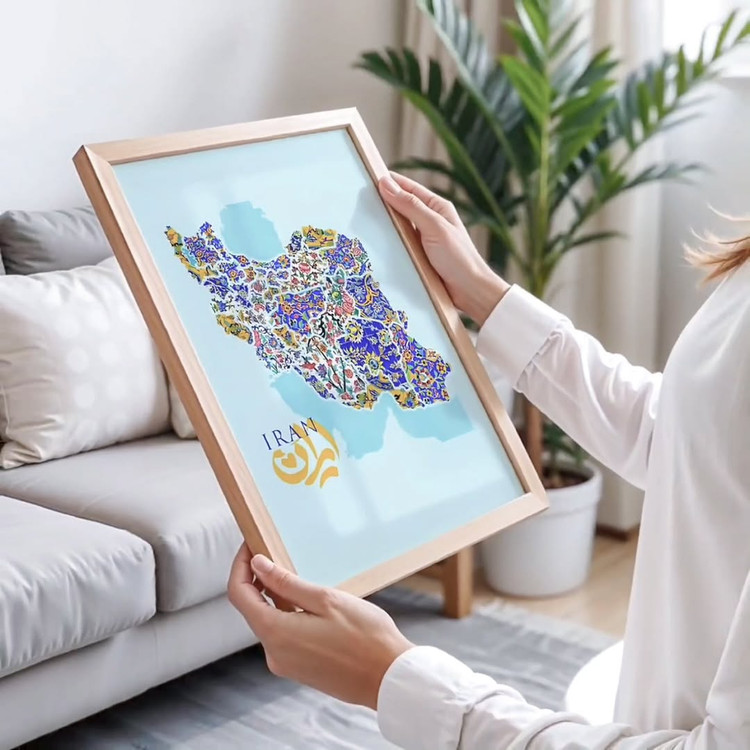 تابلو نقشه کشور ایران طرح 011