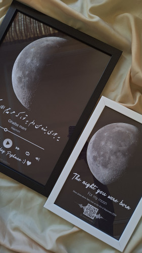 تابلو ماه آسمان شب